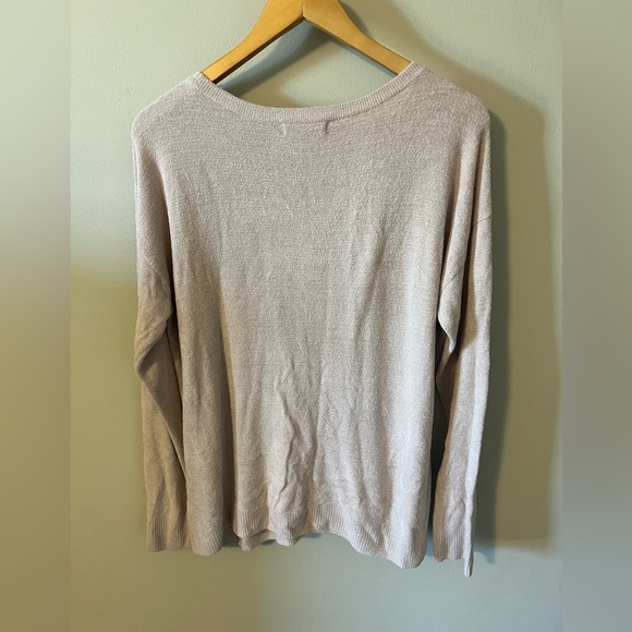 Barefoot Dreams Sweater Size Large Pink CozyChic Ultra Lite Crew Neck Pullover - Picture 5 of 8